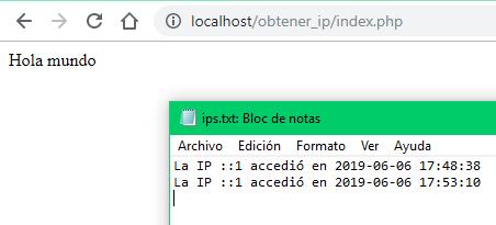 Registrar accesos con IP